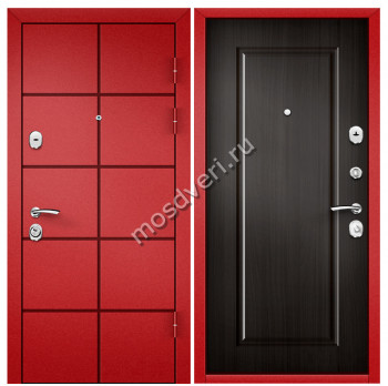 Красная входная дверь в квартиру KVD-02 - купить от производителя Мосдвери Красная входная дверь в квартиру KVD-02