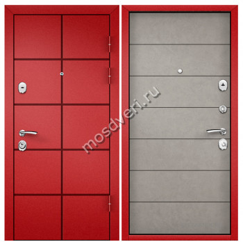 Красная входная дверь в квартиру KVD-23 - купить от производителя Мосдвери Красная входная дверь в квартиру KVD-23