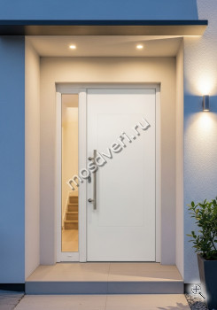 Современная входная дверь для загородного дома белая - купить от производителя Мосдвери Современная входная дверь для загородного дома белая